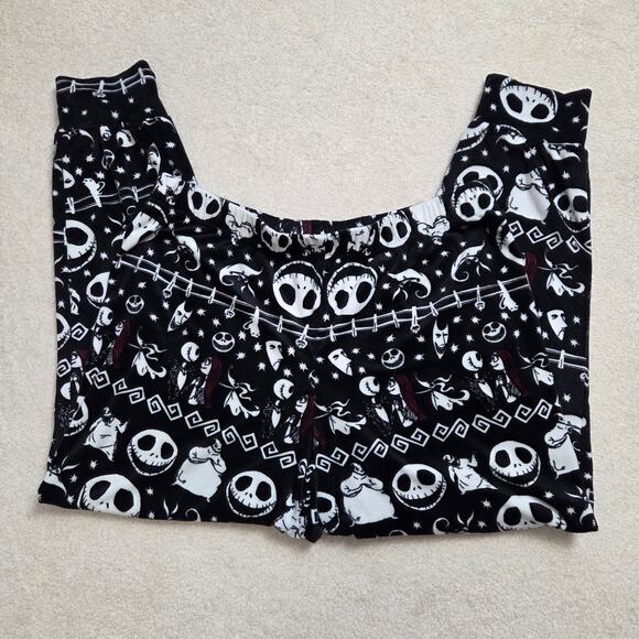 Disney Nightmare Before Christmas Skellington Women's L (12/14) Fleece PJ Set - Picture 10 of 16